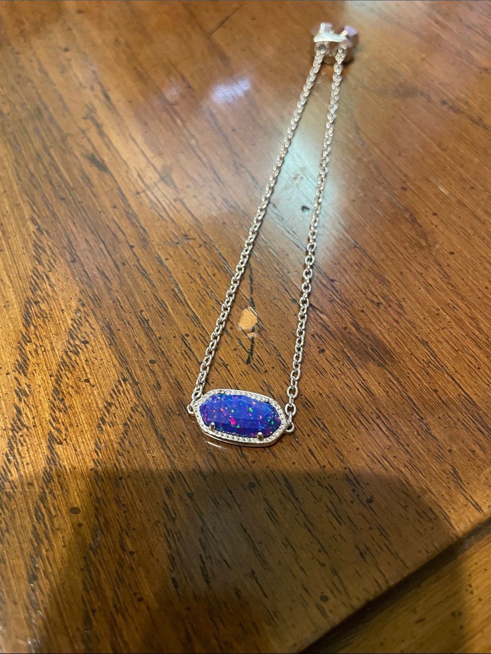NWOT Kendra Scott Elaina Bracelet Indigo Opal Rhodium Plated